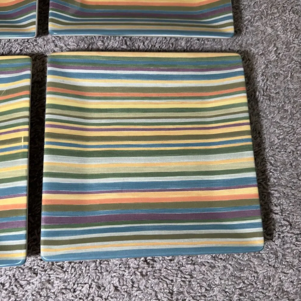 Tabletops Gallery Aurora Square Salad Plates 8.25